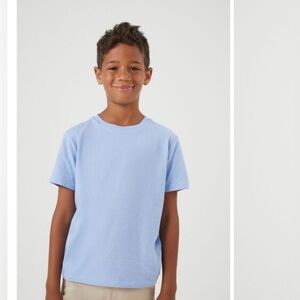 Brand new light blue Kids Short-Sleeve Crew Tee (Girls + Boys)